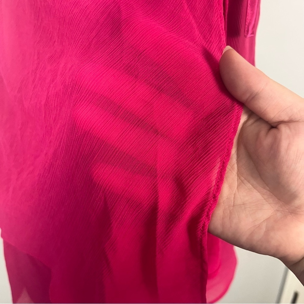 Y2K hot pink sheer two piece nightie set by Cabernet size x-large - Picture 3 of 8